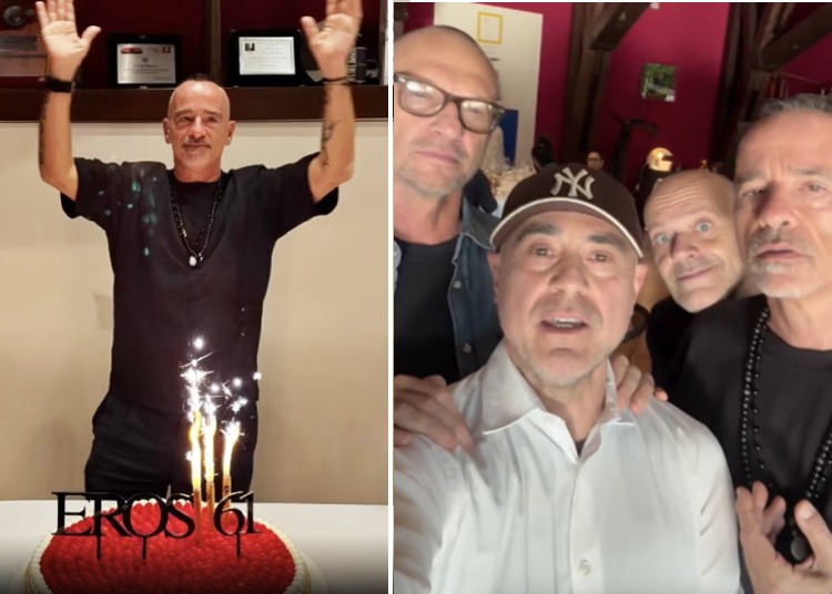 Eros Ramazzotti festeggia 61 anni con un pranzo in Franciacorta insieme a Max Pezzali e Biagio Antonacci