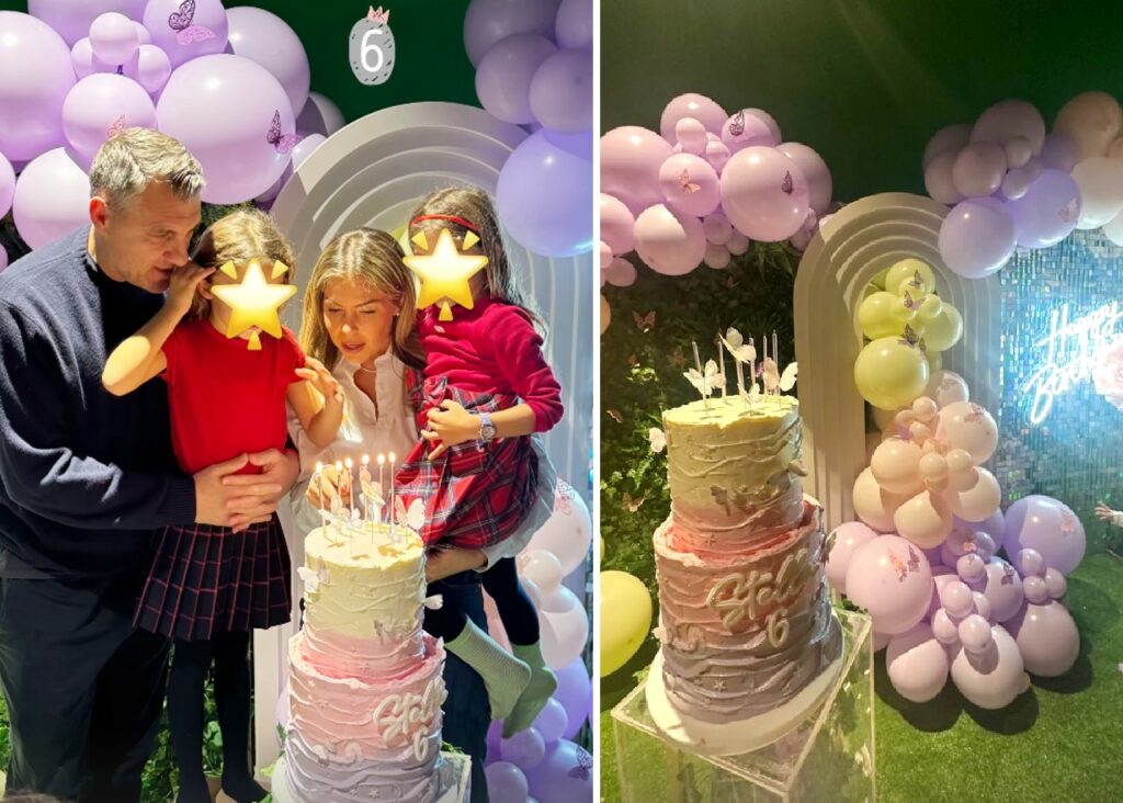 Party a tema farfalle per i 6 anni di Stella la figlia di Costanza Caracciolo e Bobo Vieri Party a tema farfalle per i 6 anni di Stella la figlia di Costanza Caracciolo e Bobo Vieri