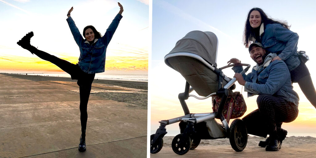 Marica Pellegrinelli porta per la prima volta la figlia neonata nel Paese del compagno William: le immagini in spiaggia in Olanda