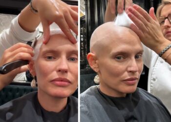 ''Il bello di avere la testa rasata'': Bianca Balti a Milano va dal barbiere invece che dal parrucchiere, le immagini