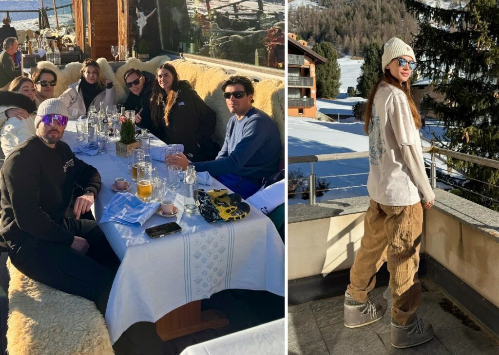 Melissa Satta e Carlo Beretta a Saint Moritz con gli amici e il figlio dell'ex velina Melissa Satta e Carlo Beretta a Saint Moritz con gli amici e il figlio dell'ex velina