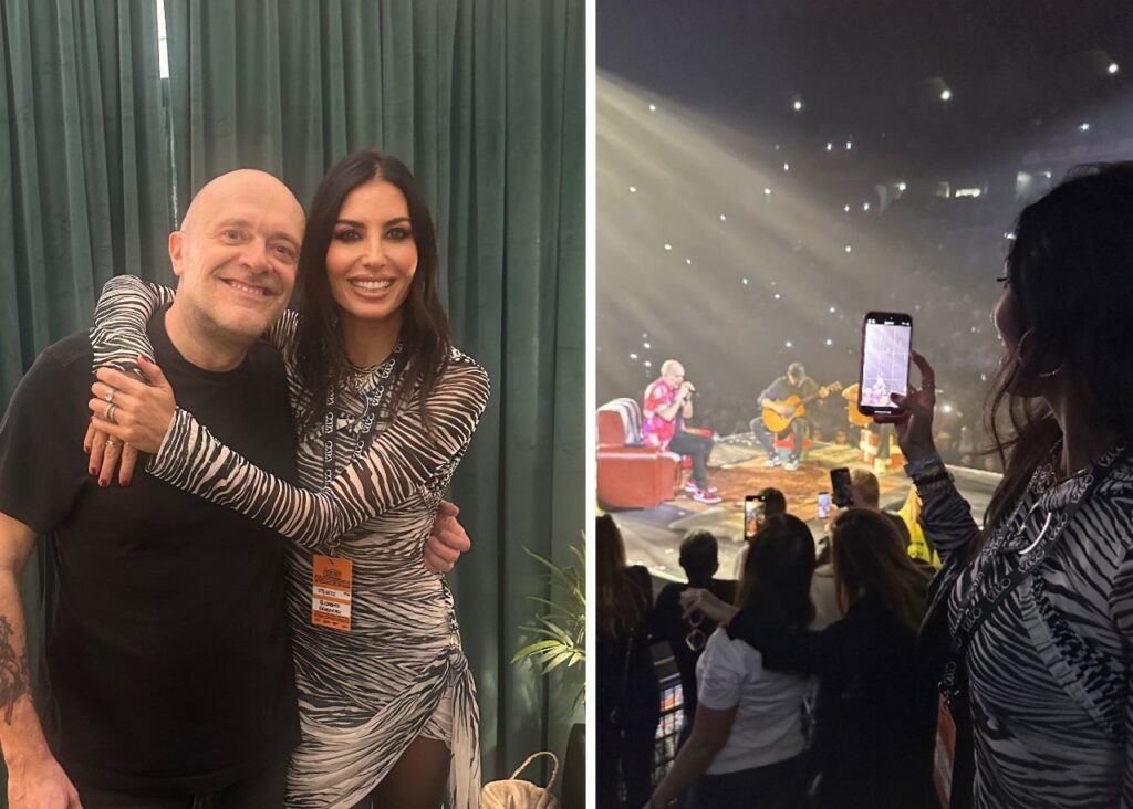 Elisabetta Gregoraci torna ragazzina al concerto di Max Pezzali Elisabetta Gregoraci torna ragazzina al concerto di Max Pezzali