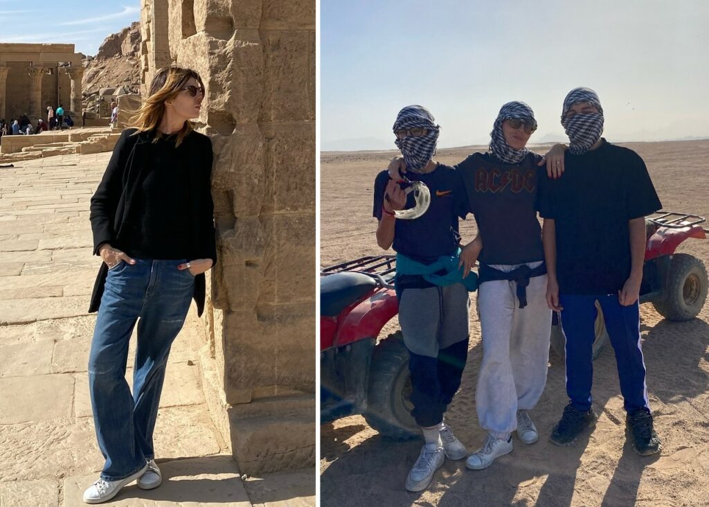 Marina La Rosa in vacanza in Egitto Marina La Rosa in vacanza in Egitto