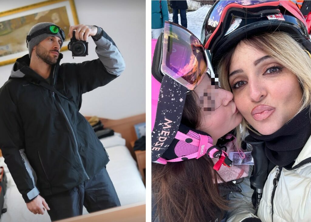 Andreas Muller e Veronica Peparini portano le gemelline in montagna Andreas Muller e Veronica Peparini portano le gemelline in montagna