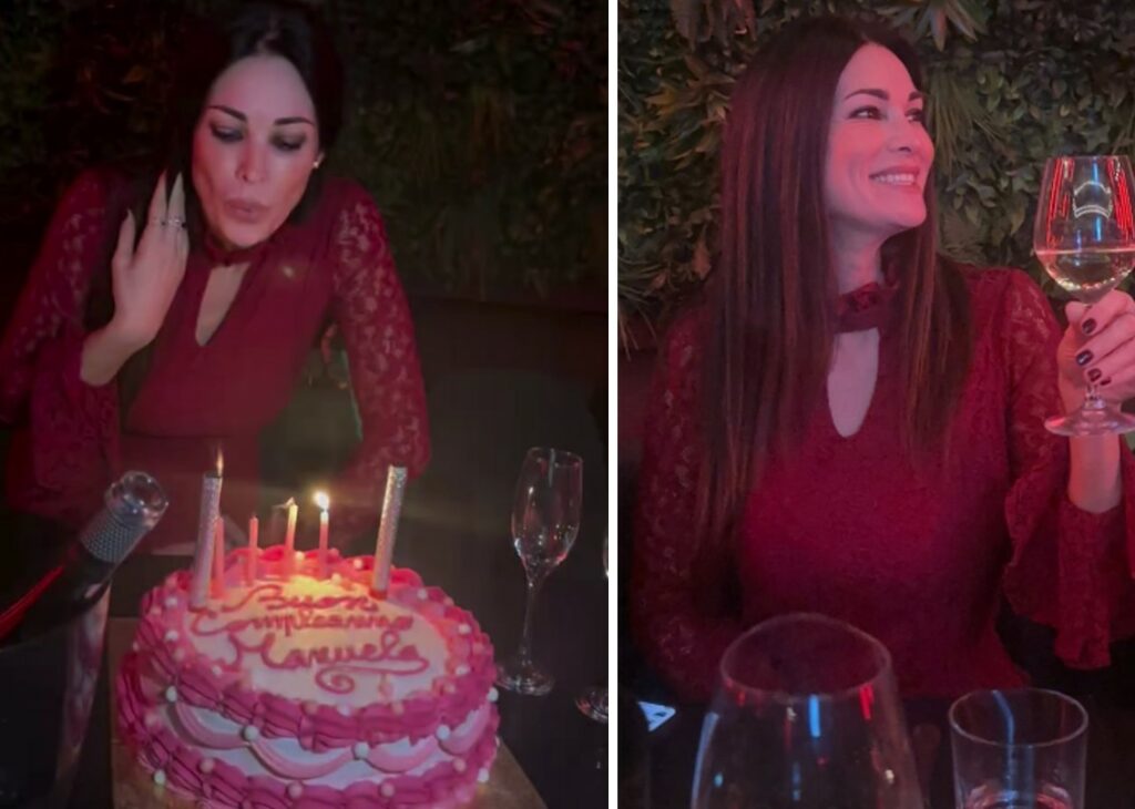 Manuela Arcuri festeggia i 48 anni con il marito Giovanni Di Gianfrancesco e alcuni amici a Roma: le immagini del party Manuela Arcuri festeggia i 48 anni con il marito Giovanni Di Gianfrancesco e alcuni amici a Roma: le immagini del party