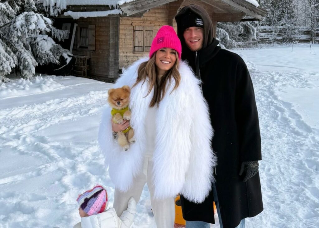 Diletta Leotta e Loris Karius sulla neve austriaca con la figlia Aria