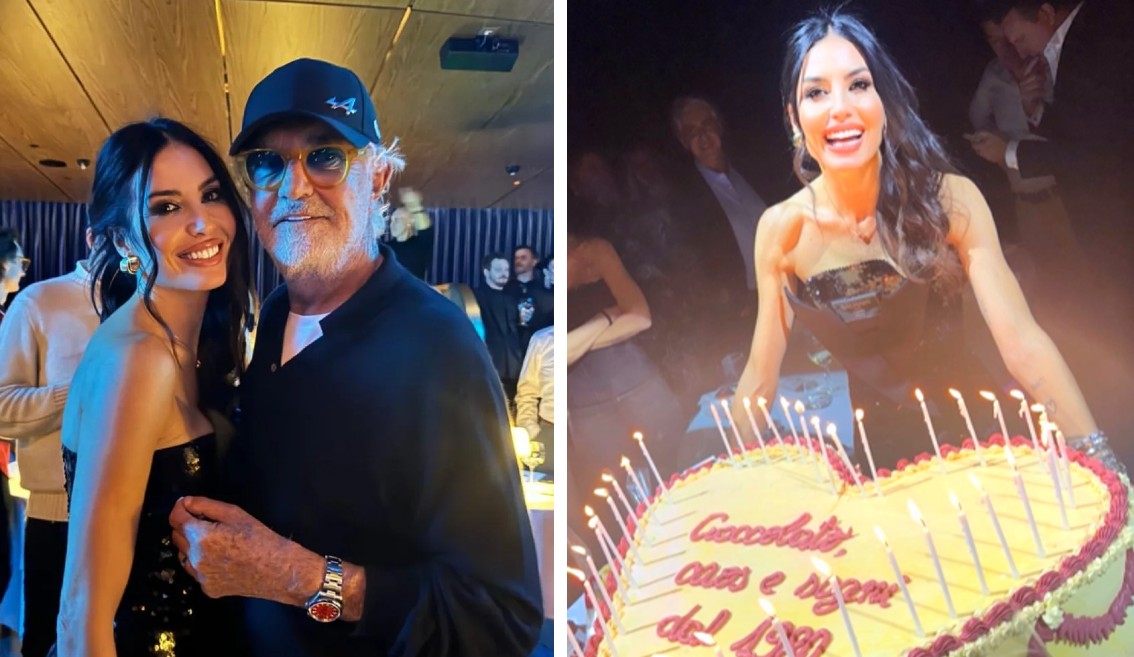 Elisabetta Gregoraci festeggia 45 anni tra la neve con Briatore e una super torta: foto - Gossip.it | News sul Gossip e VIP