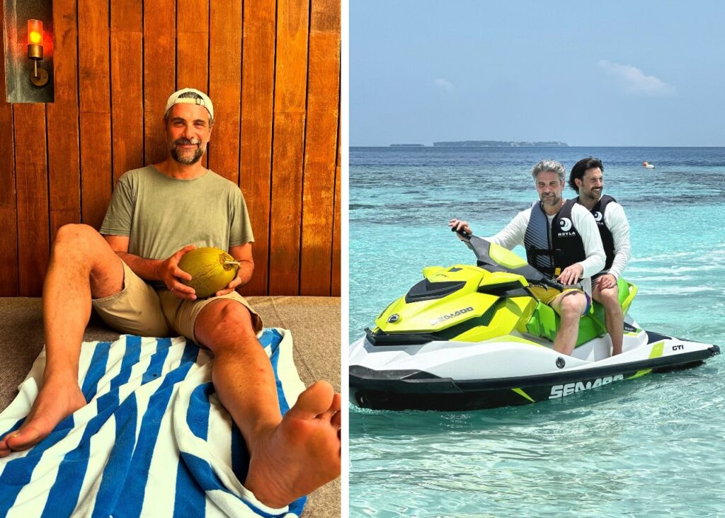 Luca Calvani alle Maldive con il compagno Alessandro