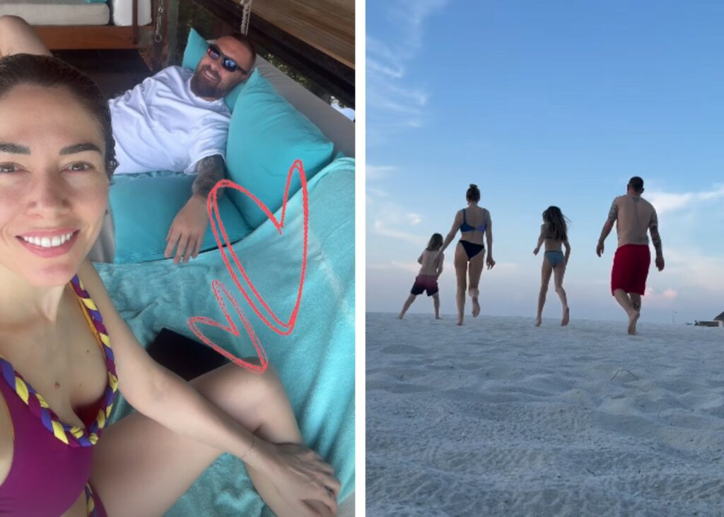 Daniele De Rossi e Sarah Felberbaum alle Maldive con i figli Daniele De Rossi e Sarah Felberbaum alle Maldive con i figli