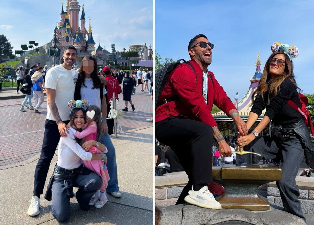 Giorgia Palmas con le figlie e Filippo Magnini a Disneyland Paris Giorgia Palmas con le figlie e Filippo Magnini a Disneyland Paris