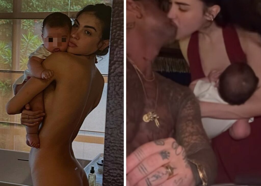 Fabrizio Corona e la compagna ai tropici col figlio di 4 mesi Thiago: Sara si mostra senza veli sul social, guarda