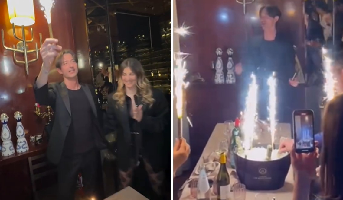 Francesco Oppini festeggia 43 anni con una cena tra amici: baci con la fidanzata Francesca e balli scatenati sulle sedie, guarda - Gossip.it | News sul Gossip e VIP