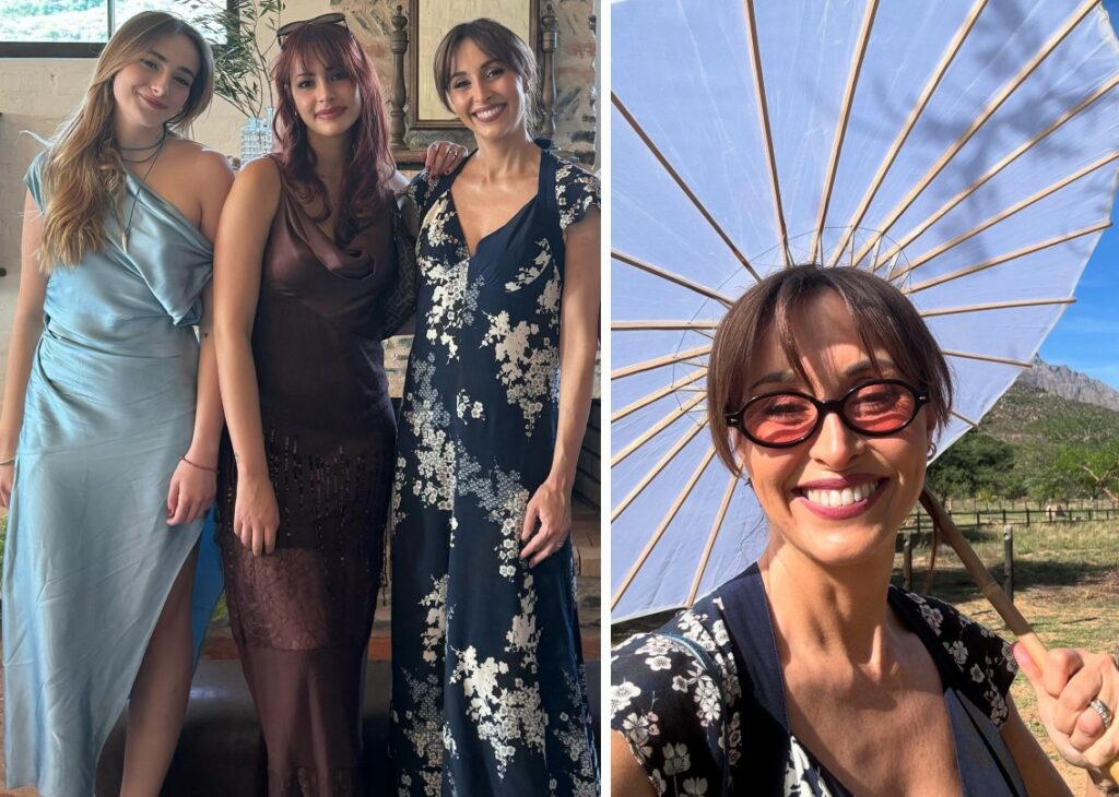 Benedetta Parodi e le figlie Matilde ed Eleonora elegantissime in Sudafrica per il matrimonio di un parente: guarda