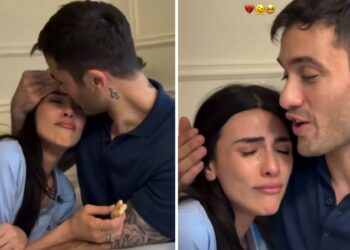 Giulia Salemi saluta in lacrime il compagno Pierpaolo Pretelli che vola in Honduras per l'Isola dei Famosi
