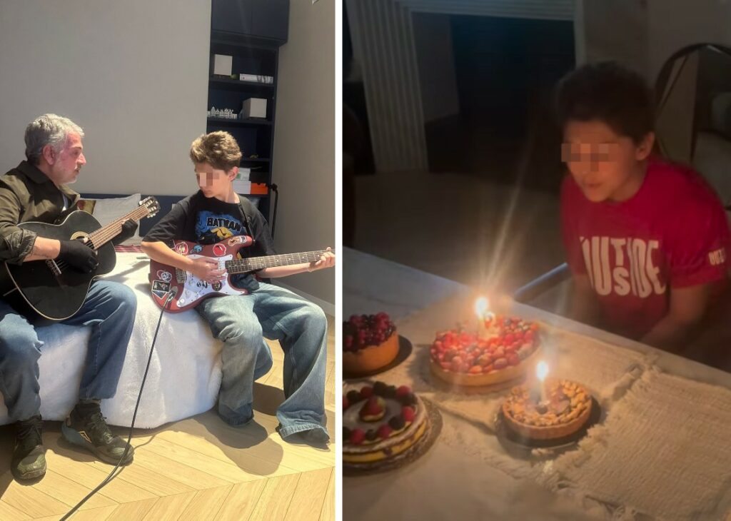 Santiago De Martino compie 12 anni e Belen Rodriguez organizza una cena casalinga con 4 torte diverse: guarda