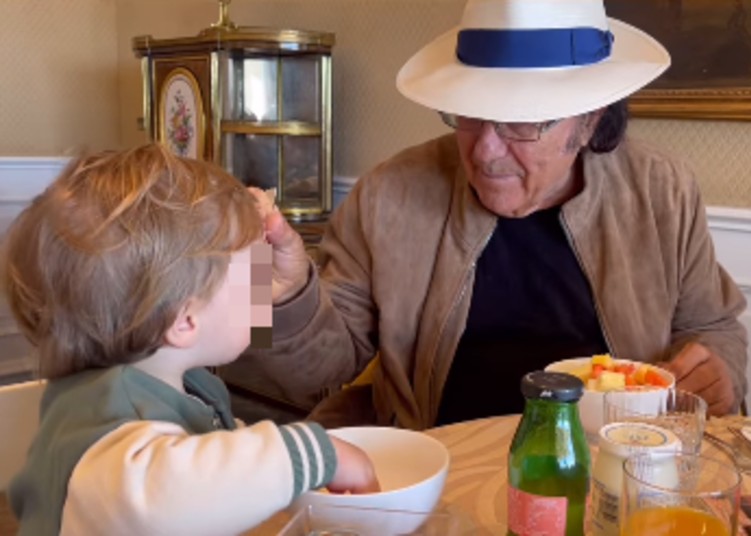 Al Bano nonno tenerissimo con il nipotino Axel Lupo