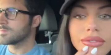 Antonella Fiordelisi e Giulio Fratini complici in macchina