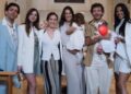 Valentino Rossi e Francesca Sofia Novello festeggiano il battesimo della secondogenita Gabriella