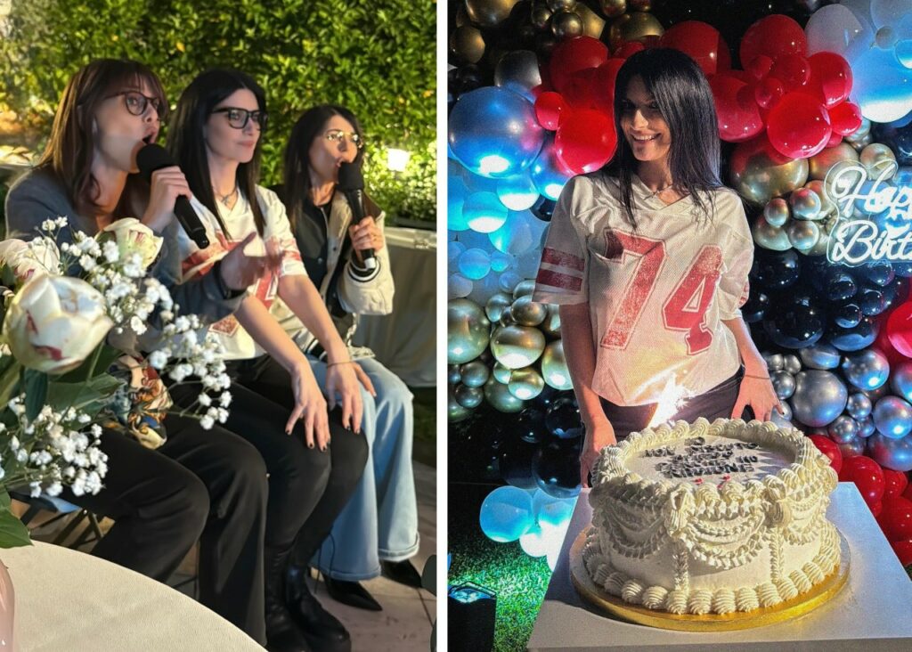 Laura Pausini festeggia 51 anni a Roma con famiglia e amici Laura Pausini festeggia 51 anni a Roma con famiglia e amici