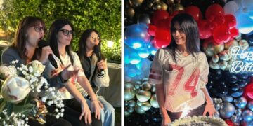 Laura Pausini festeggia 51 anni a Roma con famiglia e amici