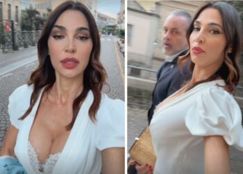 ''Sei in costume'': il futuro marito di Cecilia Capriotti la critica per l'abito di Scervino secondo lui troppo scollato, lei lo attacca