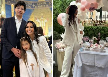 Le foto della comunione a Roma della nipotina di Elisabetta Gregoraci