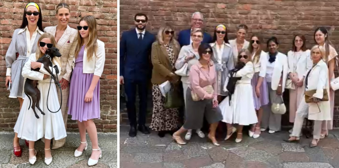 Michelle Hunziker in festa per la Prima Comunione della figlia Celeste: le bellissime foto di famiglia, c'è anche Aurora col futuro marito - Gossip.it | News sul Gossip e VIP