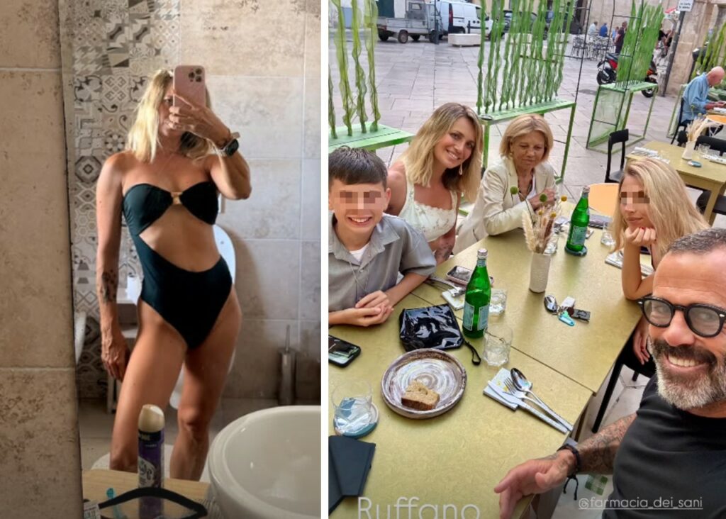 Katia Pedrotti e Ascanio Pacelli in Salento con i figli Matilda e Tancredi