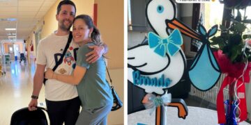 ''Sfatti ma col cuore pieno di gioia'': l'ex ballerina di 'Amici' Alice Bellagamba lascia l'ospedale col compagno e figlio dopo il parto
