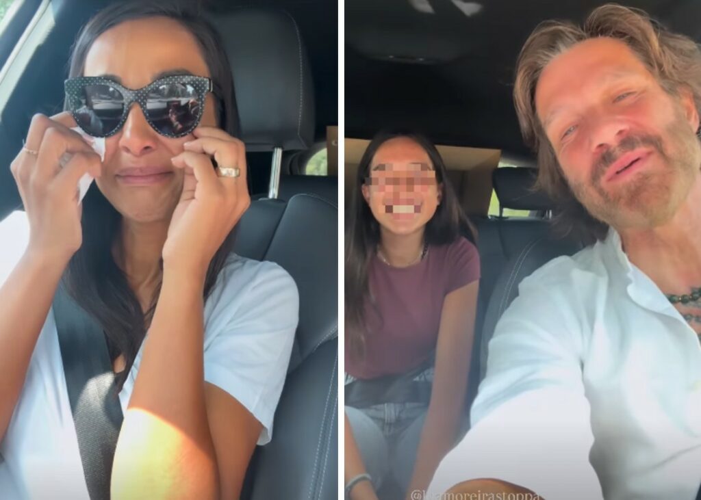 ''La mamma ha pianto'': Juliana Moreira ed Edoardo Stoppa commossi fino alle lacrime durante l'esame delle medie della figlia Lua, guarda ''La mamma ha pianto'': Juliana Moreira ed Edoardo Stoppa commossi fino alle lacrime durante l'esame delle medie della figlia Lua, guarda