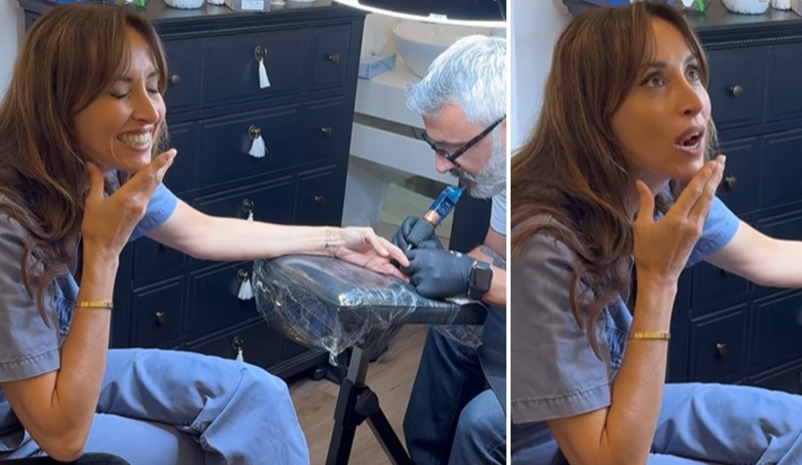 Benedetta Parodi prova un dolore pazzesco mentre si fa un nuovo tatuaggio: le immagini del viso contrito durante la seduta di incisione, guarda - Gossip.it | News sul Gossip e VIP