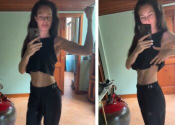 ''Bicipiti e obliqui ringraziano'': Marica Pellegrinelli mostra i muscoli allenati grazie alla figlia che deve portare in braccio
