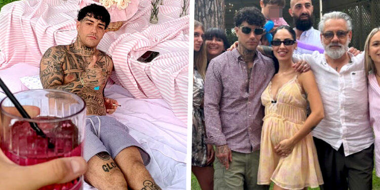 Giulia De Lellis e Tony Effe organizzano il baby shower per la loro Priscilla in una mega villa a Roma: le immagini
