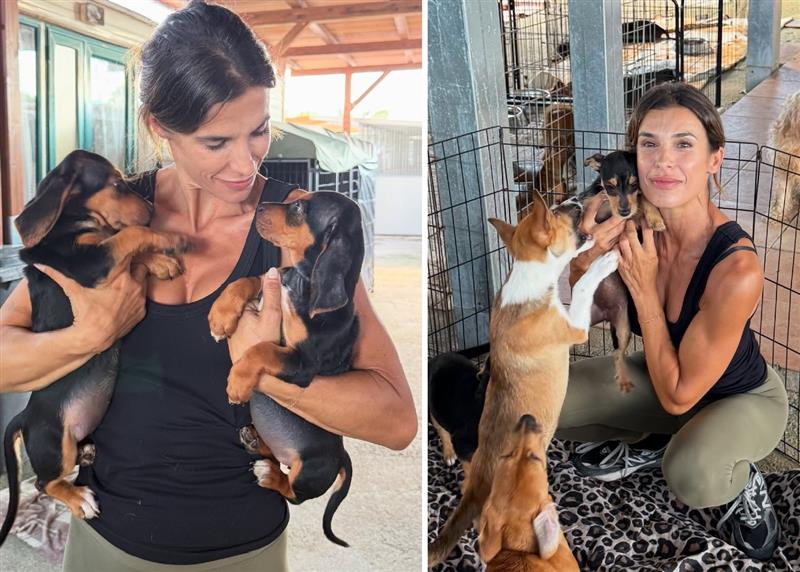 Elisabetta Canalis in vacanza con la figlia in Sardegna