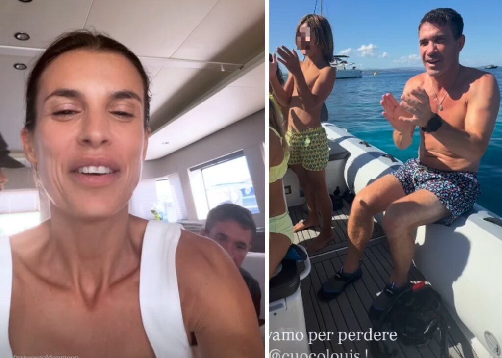 Elisabetta Canalis in vacanza con l’ex marito in Sardegna, ma del fidanzato nessuna traccia: guarda