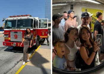 Alessia Mancini e Flavio Montrucchio a New York con i figli