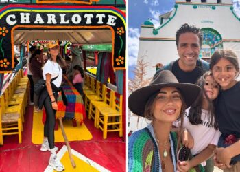 Federica Nargi e Alessandro Matri con le figlie in Messico