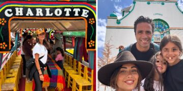 Federica Nargi e Alessandro Matri con le figlie in Messico