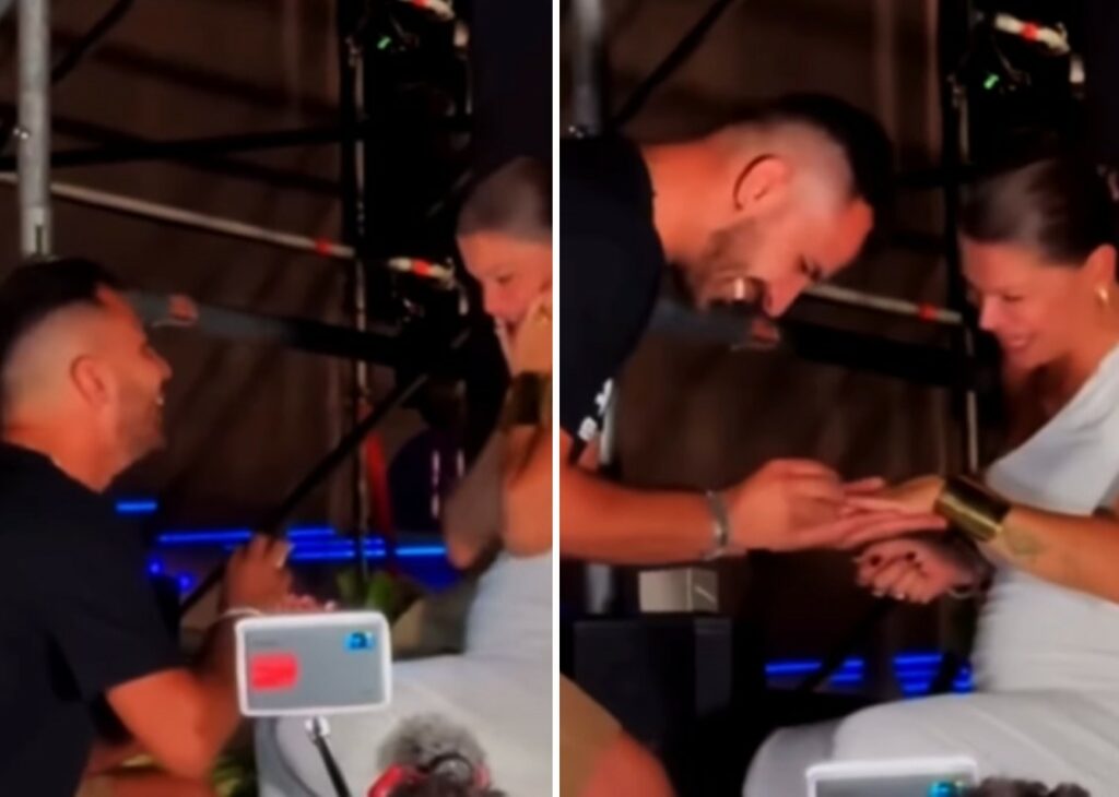 Alessandra Amoroso, incinta, riceve la proposta di nozze a sorpresa durante l'ultima data del suo tour: lacrime di commozione, la sua reazione Alessandra Amoroso, incinta, riceve la proposta di nozze a sorpresa durante l'ultima data del suo tour: lacrime di commozione, la sua reazione