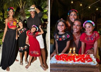 Alessandro Matri festeggia 41 anni in Messico con Federica Nargi e le figlie tra sombreri e baffi finti: guarda