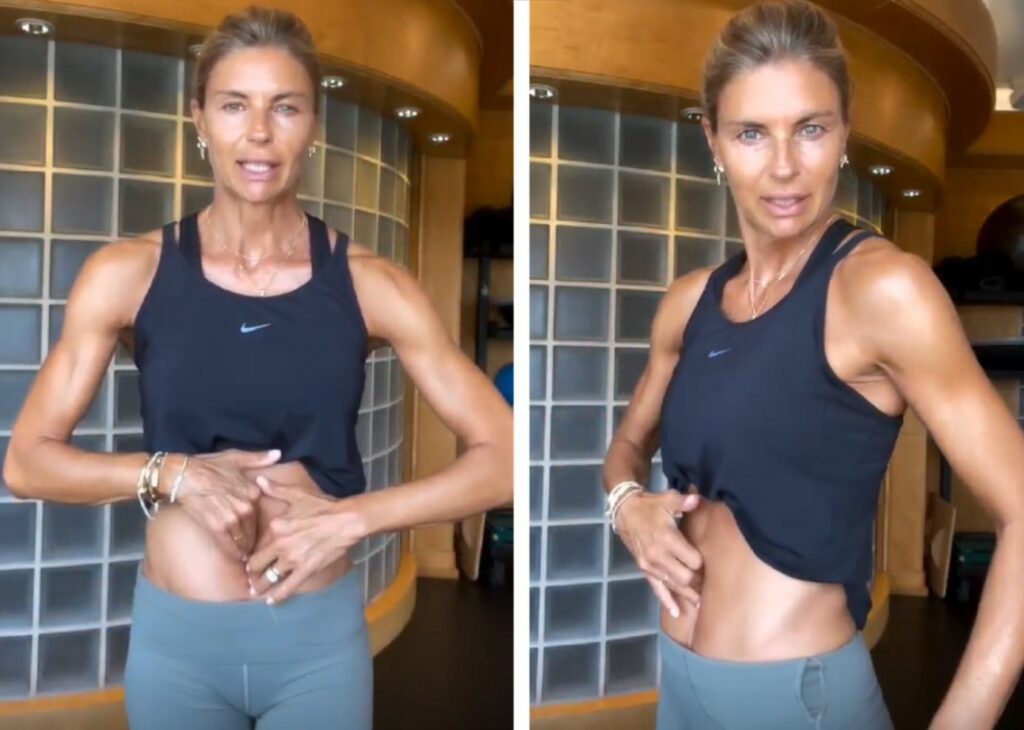 ''C’è un buco qua in mezzo, c’entra una mano'': Martina Colombari mostra quanto sia profonda la sua diastasi addominale