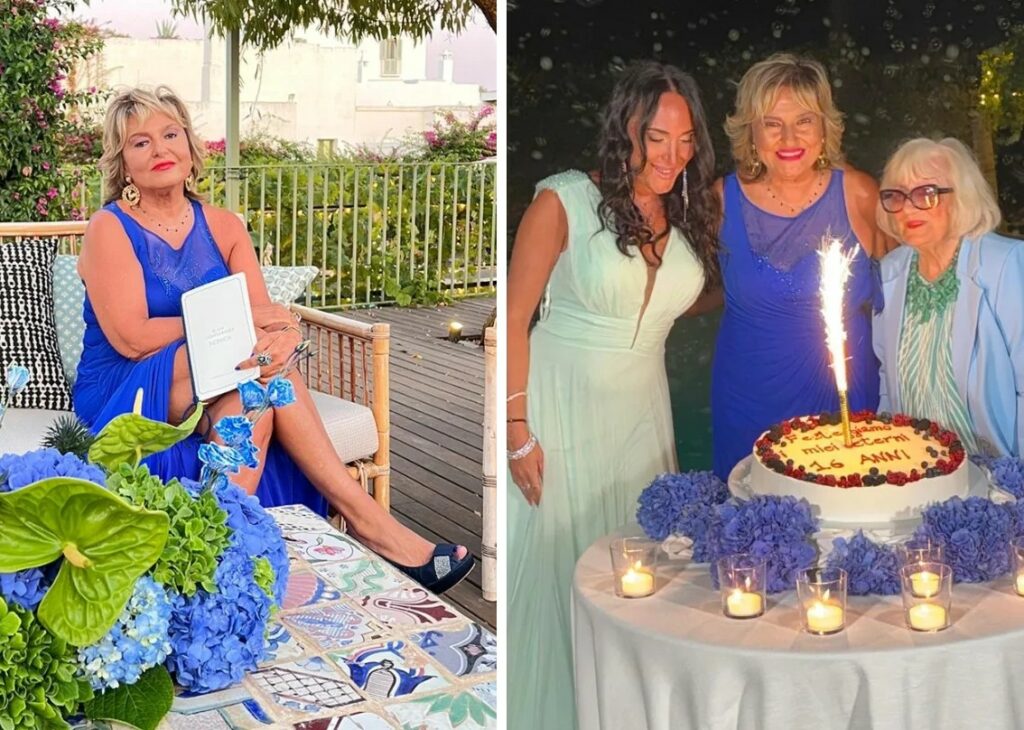 Monica Setta festeggia i suoi 61 anni in Puglia con celebrazioni in grande: doppia festa di compleanno a Ostuni e Savelletri
