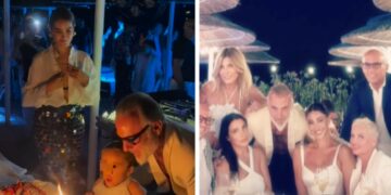 Gianluca Vacchi festeggia 58 anni in Sardegna, al party di compleanno spunta anche Belen con la Petineuse: guarda