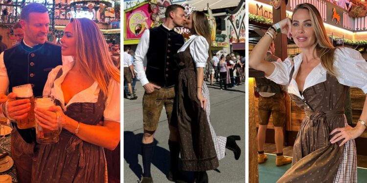 Ilary Blasi e il fidanzato Bastian Muller bellissimi in abiti tradizionali all’Oktoberfest di Monaco: foto
