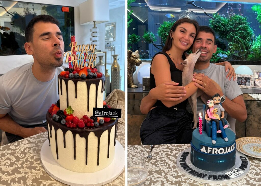 Elettra Lamborghini sorprende il marito Afrojack per i 38 anni del produttore