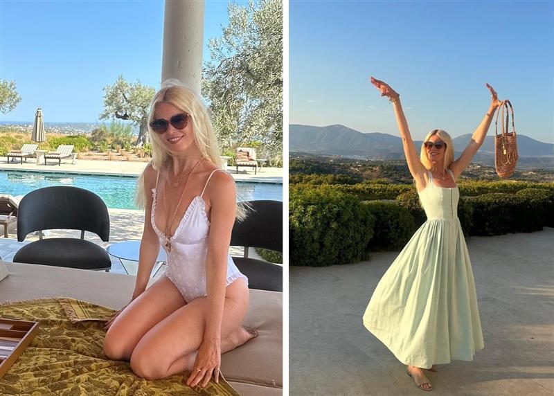 Claudia Schiffer in vacanza in Grecia Claudia Schiffer in vacanza in Grecia