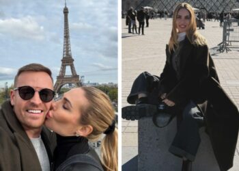 Ilary Blasi e Bastian Muller romanticissimi a Parigi: la coppia visita i musei e si coccola davanti alla Tour Eiffel