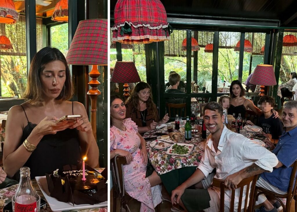 Le foto del pranzo per i 41 anni di Belen Rodriguez in cui è riapparsa anche la sorella Cecilia