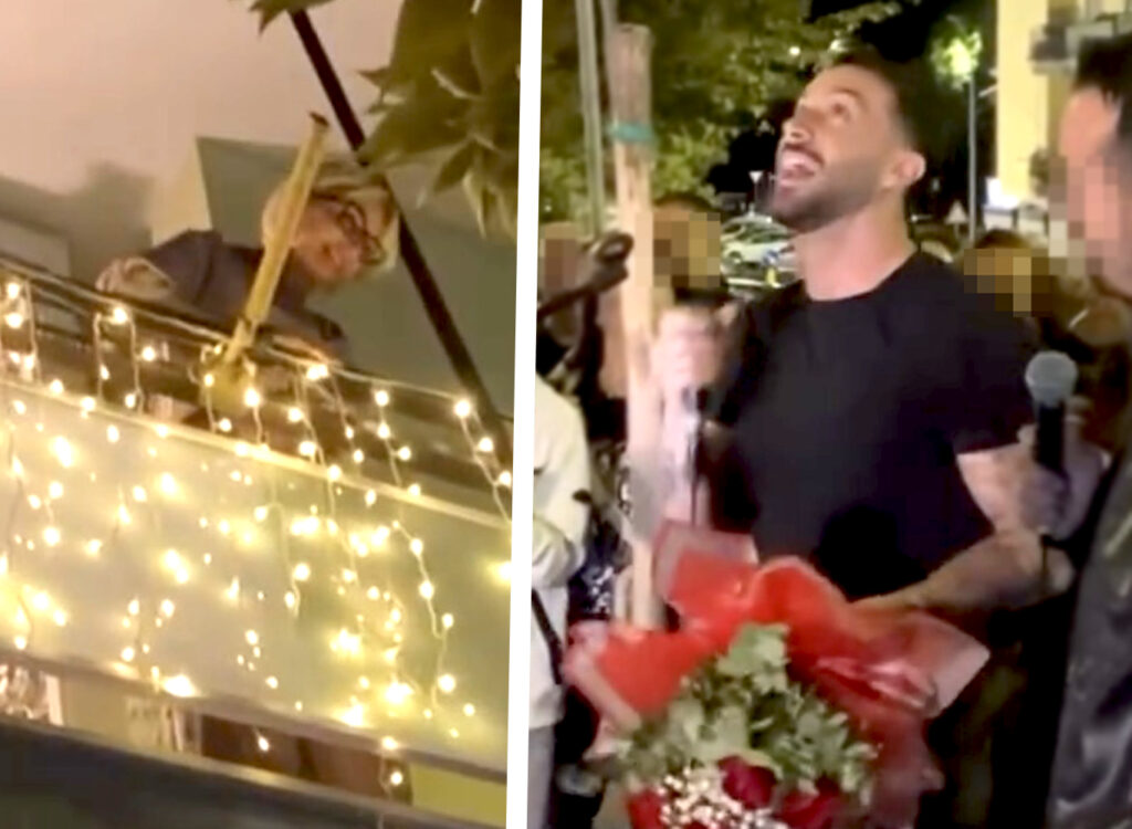 Andreas Muller, serenata a sorpresa per Veronica Peparini poche ore prima del loro matrimonio