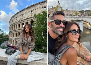 Giorgia Palmas va a trovare Filippo Magnini a Roma